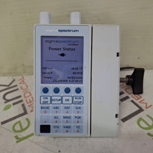 Baxter Baxter Sigma Spectrum 6.05.13 with A/B/G/N Battery Infusion Pump Infusion Pump reLink Medical