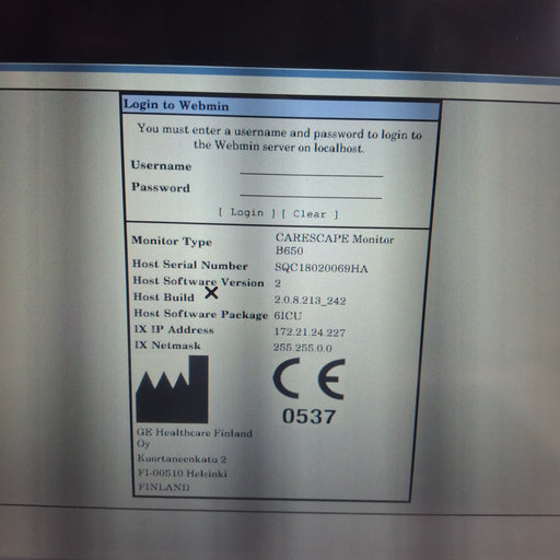 GE Healthcare GE Healthcare Carescape B650 Critical Care Patient Monitor Patient Monitors reLink Medical