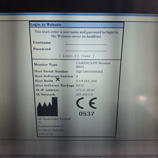 GE Healthcare GE Healthcare Carescape B650 Critical Care Patient Monitor Patient Monitors reLink Medical