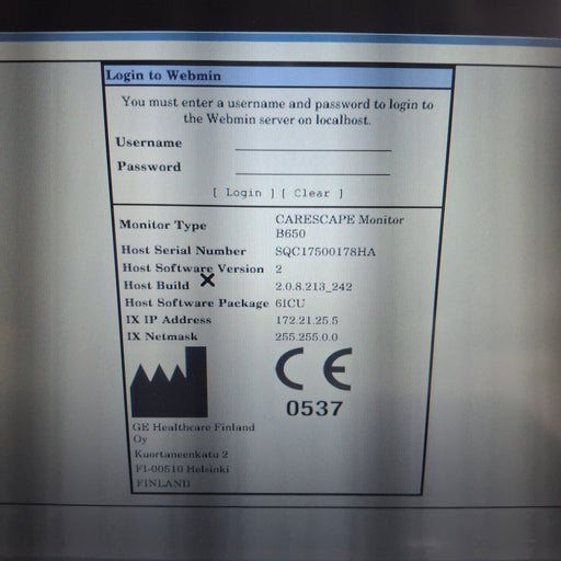 GE Healthcare GE Healthcare Carescape B650 Critical Care Patient Monitor Patient Monitors reLink Medical