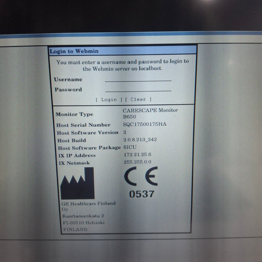 GE Healthcare GE Healthcare Carescape B650 Critical Care Patient Monitor Patient Monitors reLink Medical