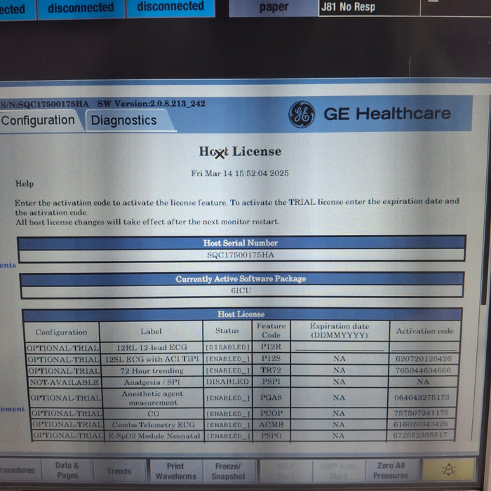 GE Healthcare GE Healthcare Carescape B650 Critical Care Patient Monitor Patient Monitors reLink Medical