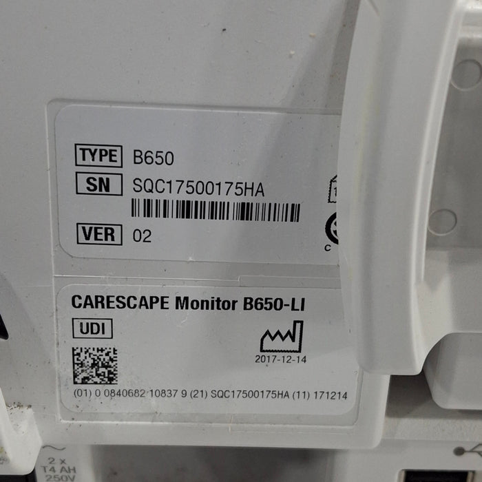 GE Healthcare GE Healthcare Carescape B650 Critical Care Patient Monitor Patient Monitors reLink Medical