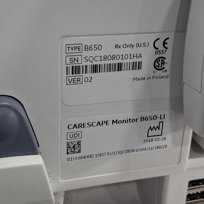 GE Healthcare GE Healthcare Carescape B650 Critical Care Patient Monitor Patient Monitors reLink Medical