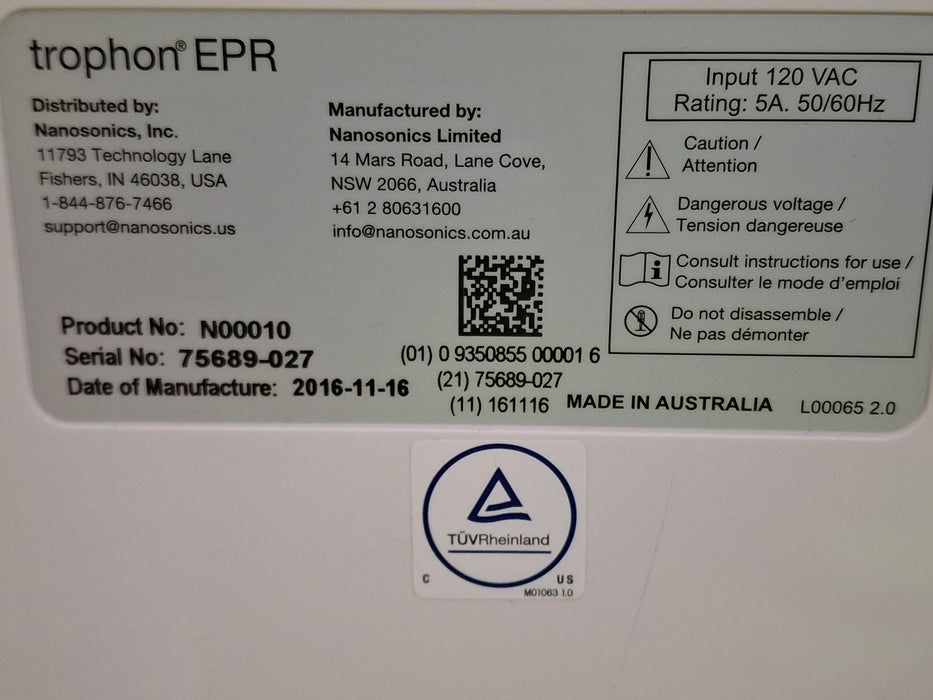NanoSonics NanoSonics Trophon EPR High Level Disinfection Ultrasound reLink Medical