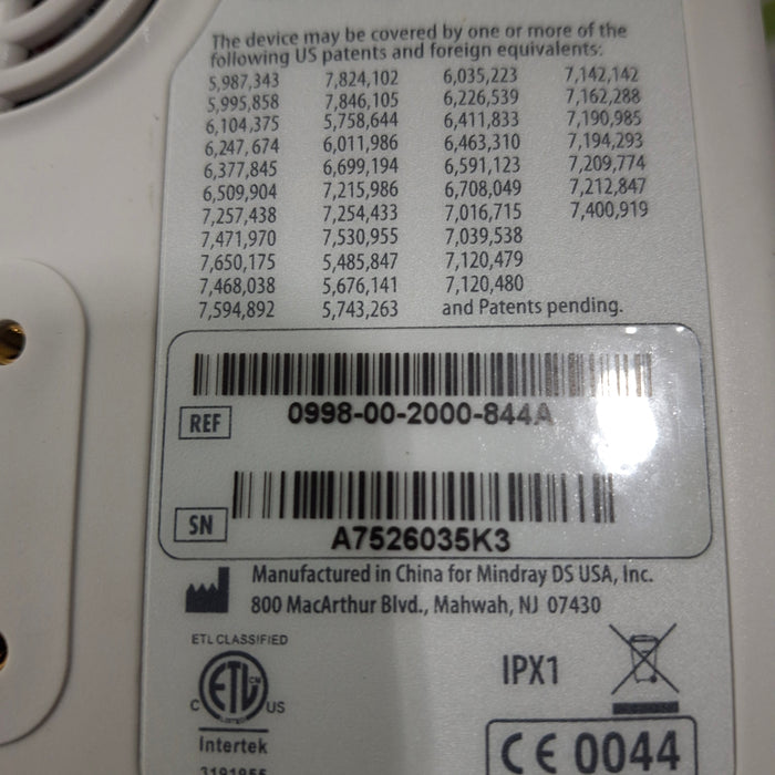 Mindray Mindray Datascope Accutorr V Vital Signs Monitor Patient Monitors reLink Medical