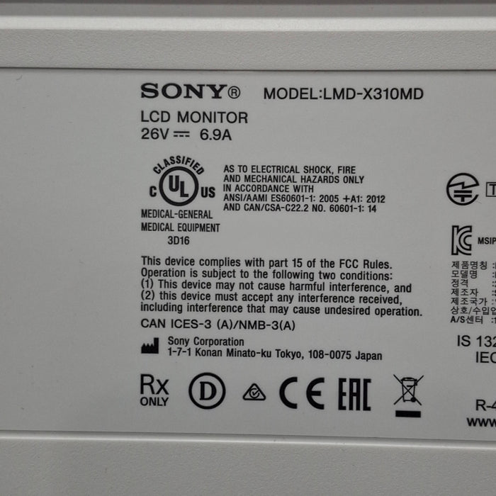 Sony Sony LMDX310MD 4K Surgical Monitor Surgical Equipment reLink Medical