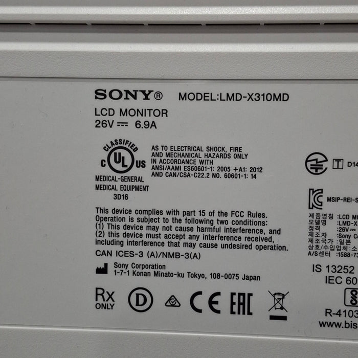 Sony Sony LMDX310MD 4K Surgical Monitor Surgical Equipment reLink Medical