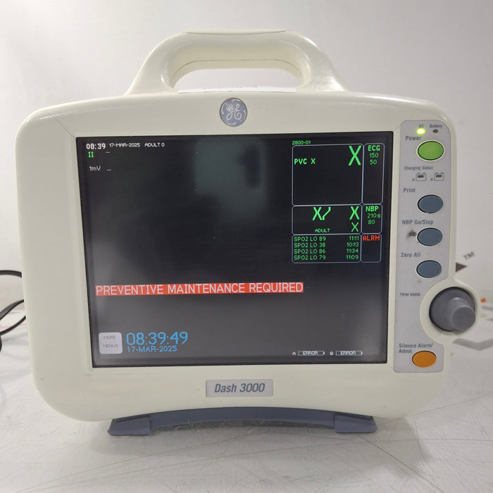 GE Healthcare GE Healthcare Dash 3000 - GE/Nellcor SpO2 Patient Monitor Patient Monitors reLink Medical