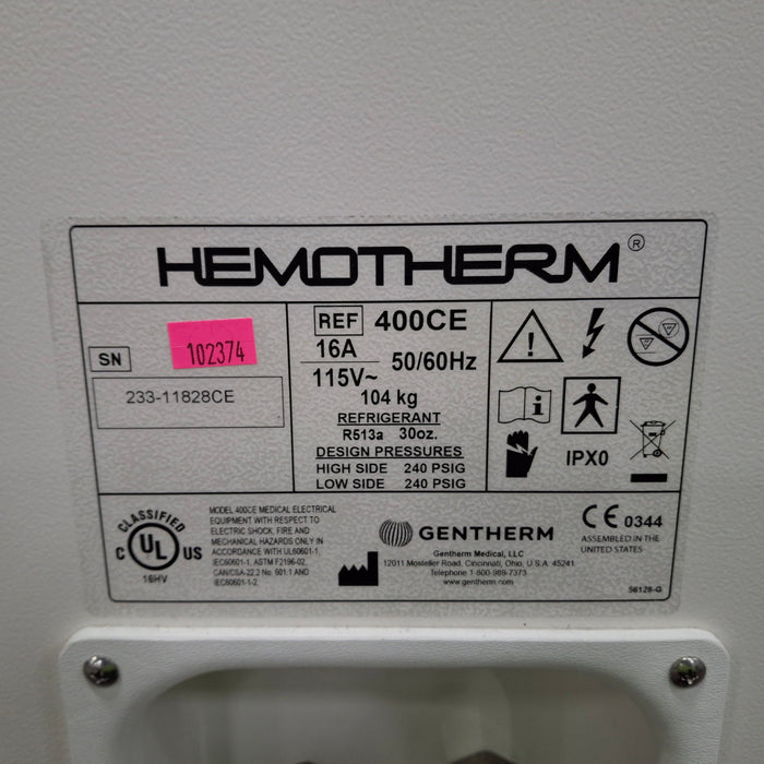 Cincinnati Sub-Zero CSZ Cincinnati Sub-Zero CSZ Hemotherm 400CE Heater/Cooler Perfusion reLink Medical