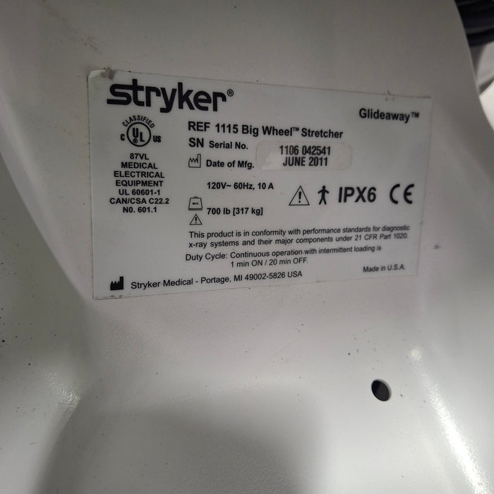 Stryker Stryker 1115 Big Wheel Glideaway Stretcher Beds & Stretchers reLink Medical