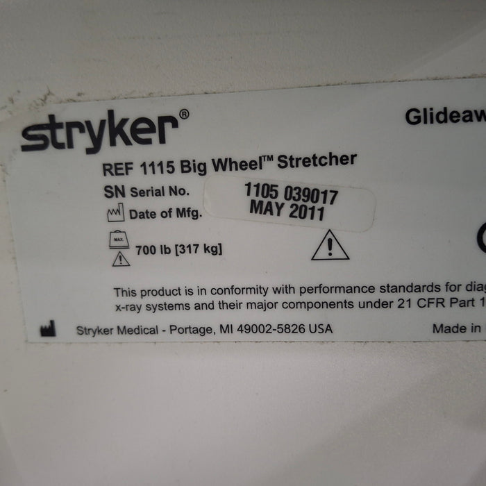 Stryker Stryker 1115 Big Wheel Glideaway Stretcher Beds & Stretchers reLink Medical