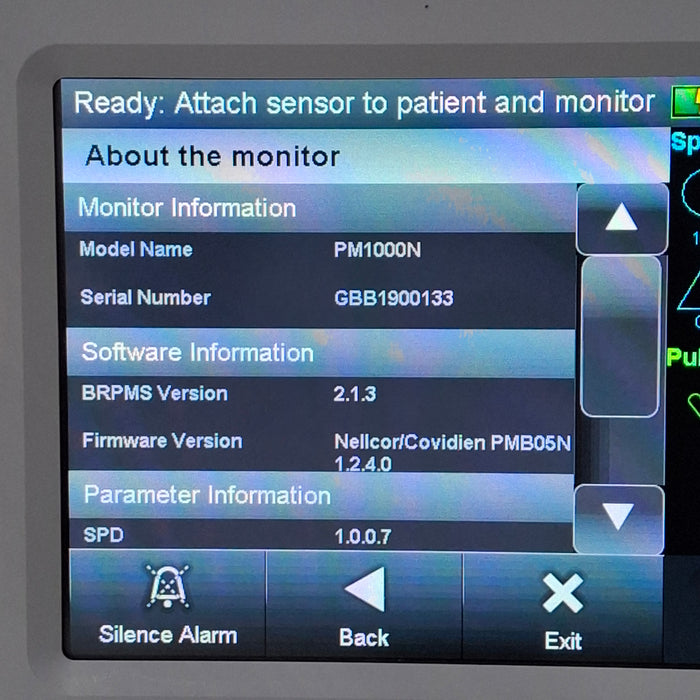 Covidien Covidien PM1000N Nellcor Bedside SPO2 Monitor Patient Monitors reLink Medical