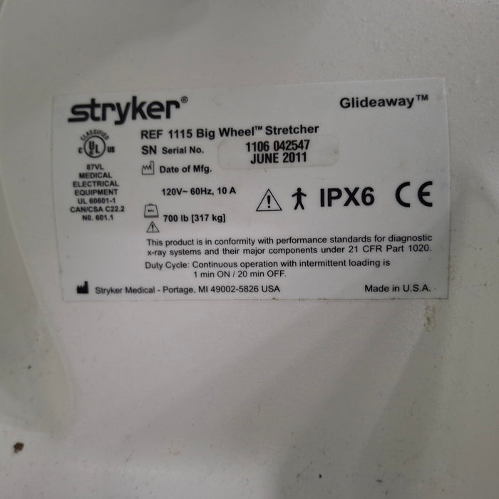 Stryker Stryker 1115 Big Wheel Glideaway Stretcher Beds & Stretchers reLink Medical