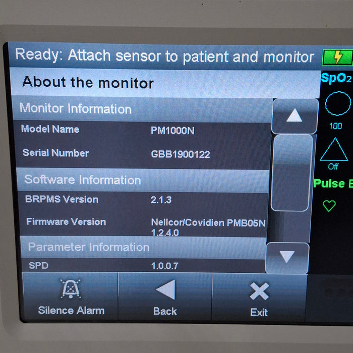 Covidien Covidien PM1000N Nellcor Bedside SPO2 Monitor Patient Monitors reLink Medical