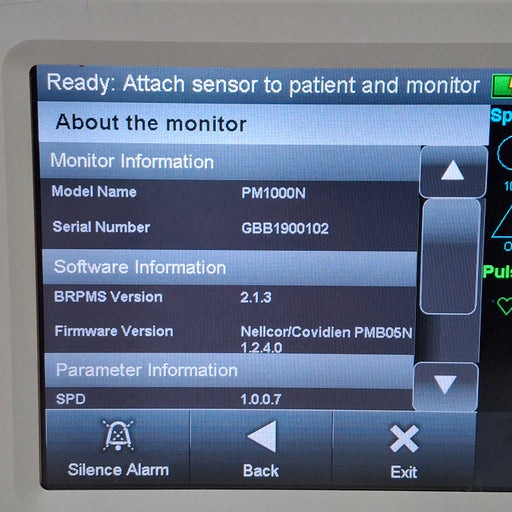 Covidien Covidien PM1000N Nellcor Bedside SPO2 Monitor Patient Monitors reLink Medical