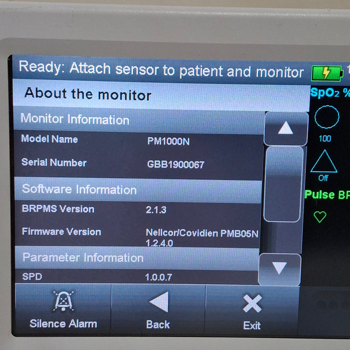 Covidien Covidien PM1000N Nellcor Bedside SPO2 Monitor Patient Monitors reLink Medical