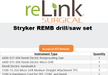 Stryker Stryker 6400-015-000 & 6400-037-000 Saw and Drill Set Surgical Power Instruments reLink Medical