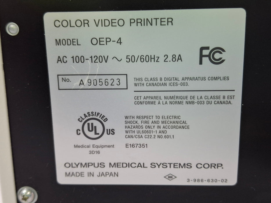 Olympus Olympus OEP-4 Color Video Printer Flexible Endoscopy reLink Medical