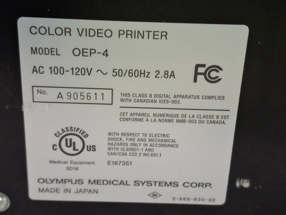 Olympus Olympus OEP-4 Color Video Printer Flexible Endoscopy reLink Medical