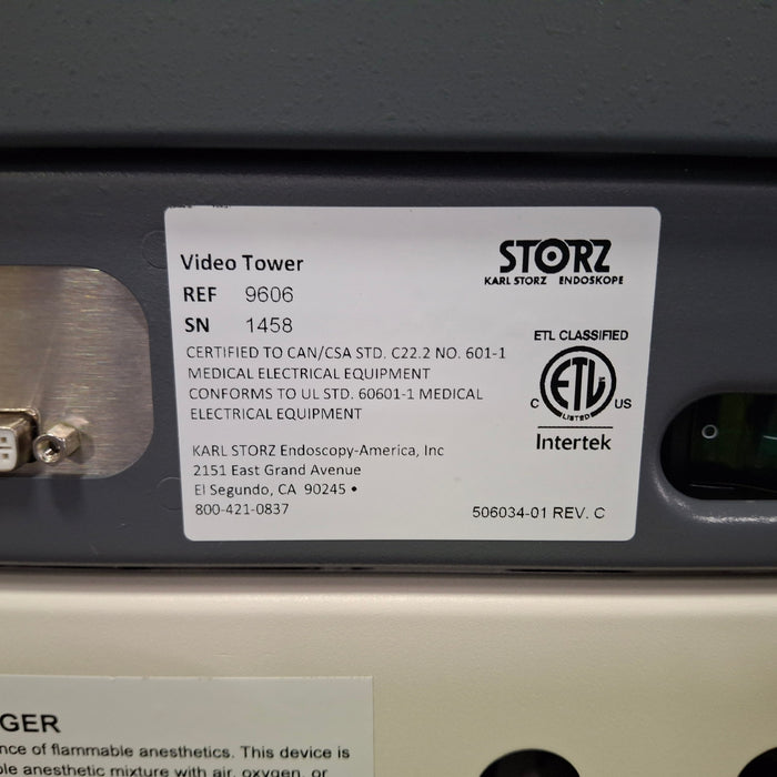 Karl Storz Karl Storz 9606C Video Tower Cart Rigid Endoscopy reLink Medical