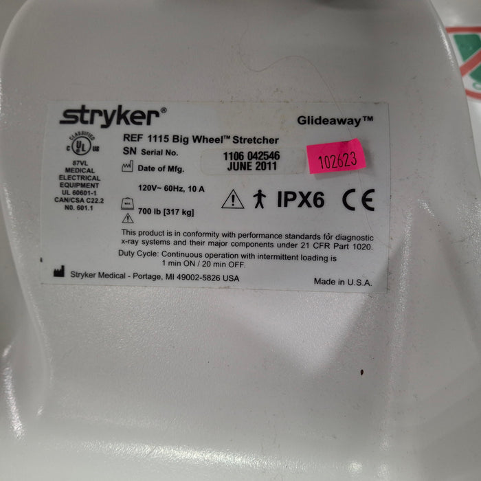 Stryker Stryker 1115 Big Wheel Glideaway Stretcher Beds & Stretchers reLink Medical