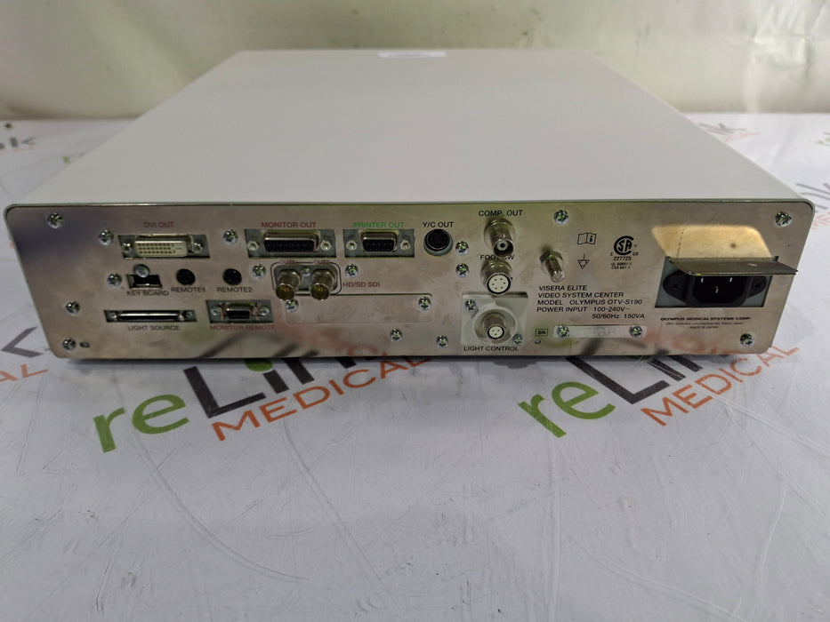 Olympus Olympus OTV-S190 Visera Elite Processor Rigid Endoscopy reLink Medical