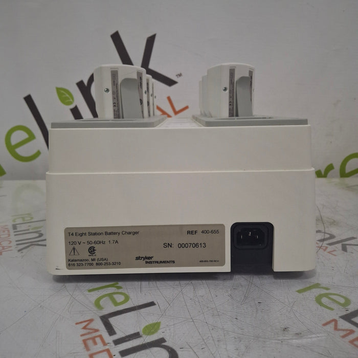 Stryker Stryker 400-655 T4 Eight Station Battery Charger Surgical Power Instruments reLink Medical