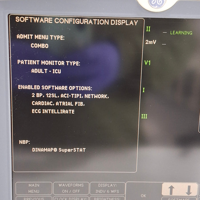 GE Healthcare Dash 5000 - Masimo SpO2 Patient Monitor
