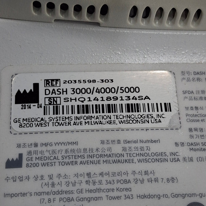 GE Healthcare GE Healthcare Dash 5000 - Masimo SpO2 Patient Monitor Patient Monitors reLink Medical