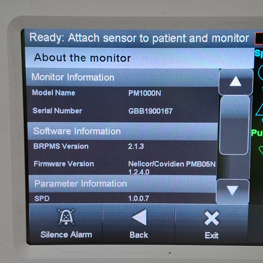 Covidien Covidien PM1000N Nellcor Bedside SPO2 Monitor Patient Monitors reLink Medical