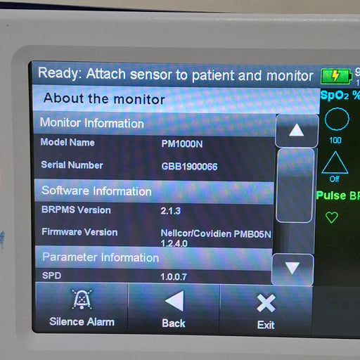 Covidien Covidien PM1000N Nellcor Bedside SPO2 Monitor Patient Monitors reLink Medical