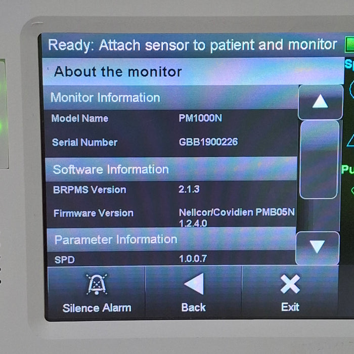 Covidien Covidien PM1000N Nellcor Bedside SPO2 Monitor Patient Monitors reLink Medical
