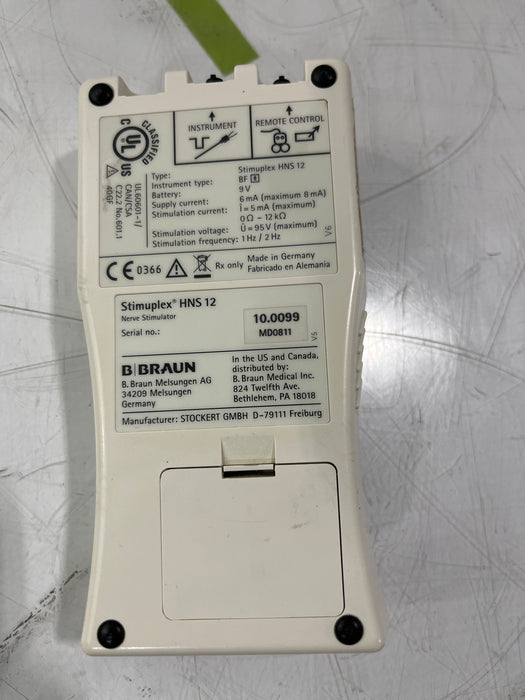 B. Braun B. Braun Stimuplex HNS 12 Nerve Stimulator Fitness and Rehab Equipment reLink Medical