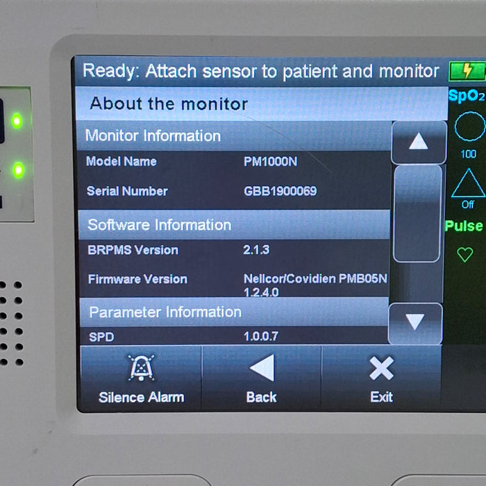 Covidien Covidien PM1000N Nellcor Bedside SPO2 Monitor Patient Monitors reLink Medical