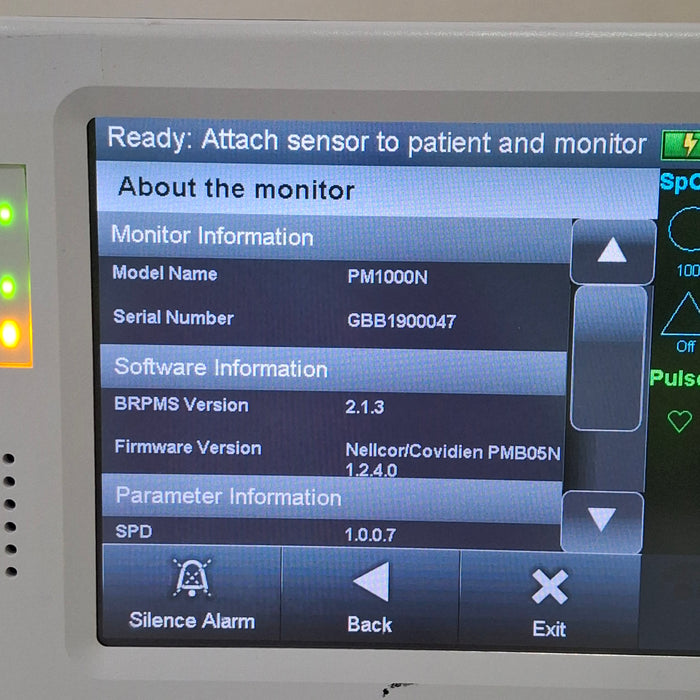 Covidien Covidien PM1000N Nellcor Bedside SPO2 Monitor Patient Monitors reLink Medical