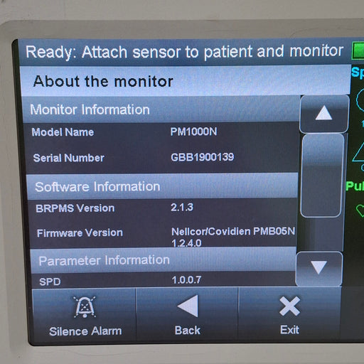 Covidien Covidien PM1000N Nellcor Bedside SPO2 Monitor Patient Monitors reLink Medical