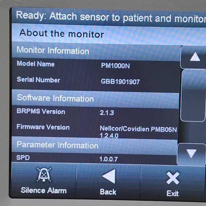 Covidien Covidien PM1000N Nellcor Bedside SPO2 Monitor Patient Monitors reLink Medical