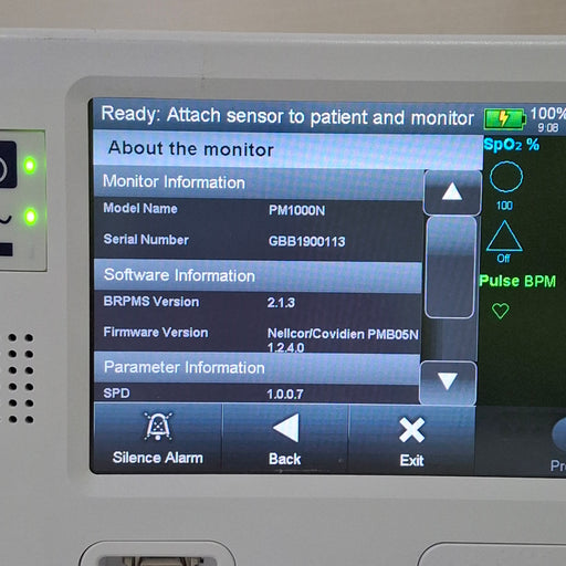 Covidien Covidien PM1000N Nellcor Bedside SPO2 Monitor Patient Monitors reLink Medical