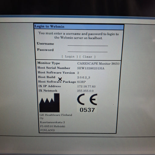 GE Healthcare GE Healthcare Carescape B650 Anesthesia Care Patient Monitor Patient Monitors reLink Medical