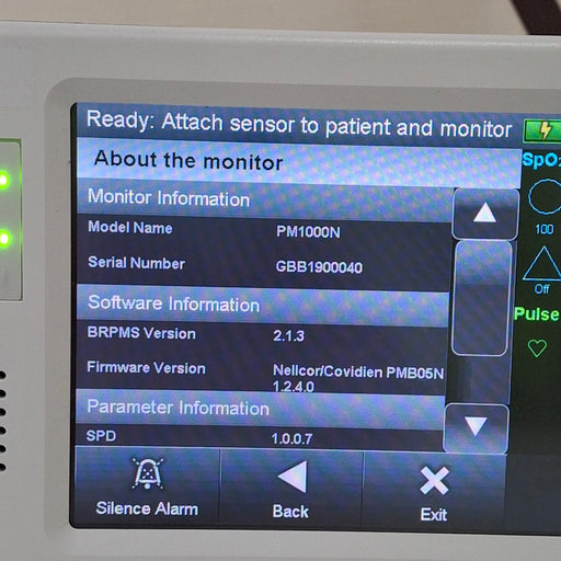 Covidien Covidien PM1000N Nellcor Bedside SPO2 Monitor Patient Monitors reLink Medical