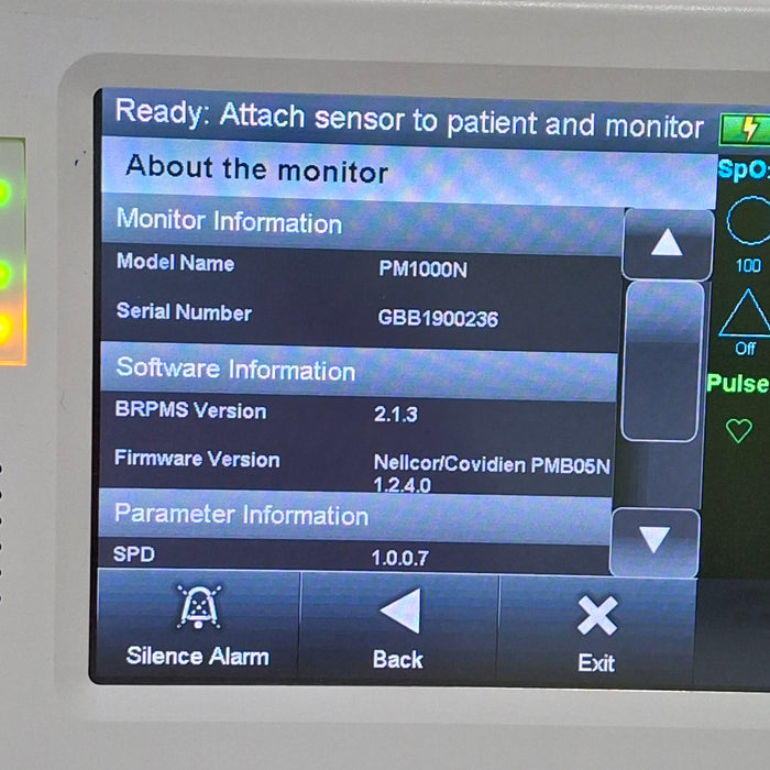 Covidien Covidien PM1000N Nellcor Bedside SPO2 Monitor Patient Monitors reLink Medical
