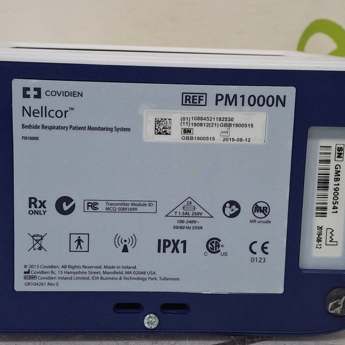 Covidien PM1000N Nellcor Bedside SPO2 Monitor
