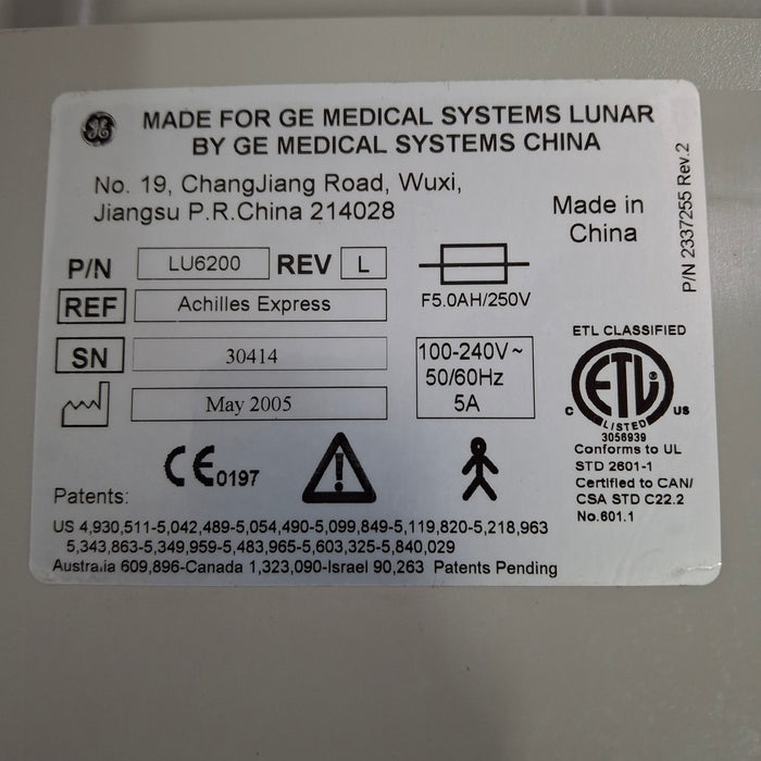 GE Healthcare GE Healthcare LU6200 Achilles Express Bone Densitometer Densitometers reLink Medical