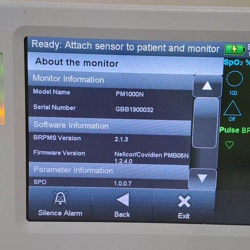 Covidien Covidien PM1000N Nellcor Bedside SPO2 Monitor Patient Monitors reLink Medical