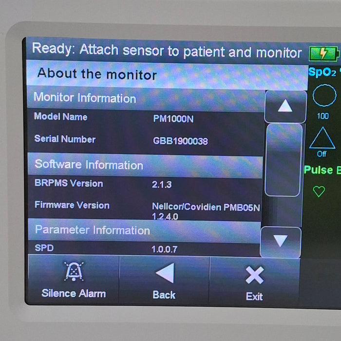 Covidien Covidien PM1000N Nellcor Bedside SPO2 Monitor Patient Monitors reLink Medical