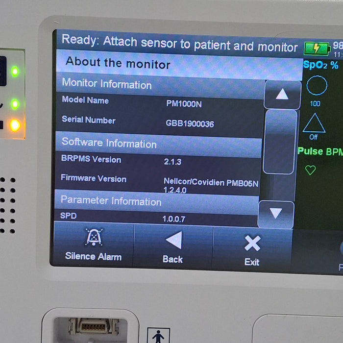 Covidien Covidien PM1000N Nellcor Bedside SPO2 Monitor Patient Monitors reLink Medical