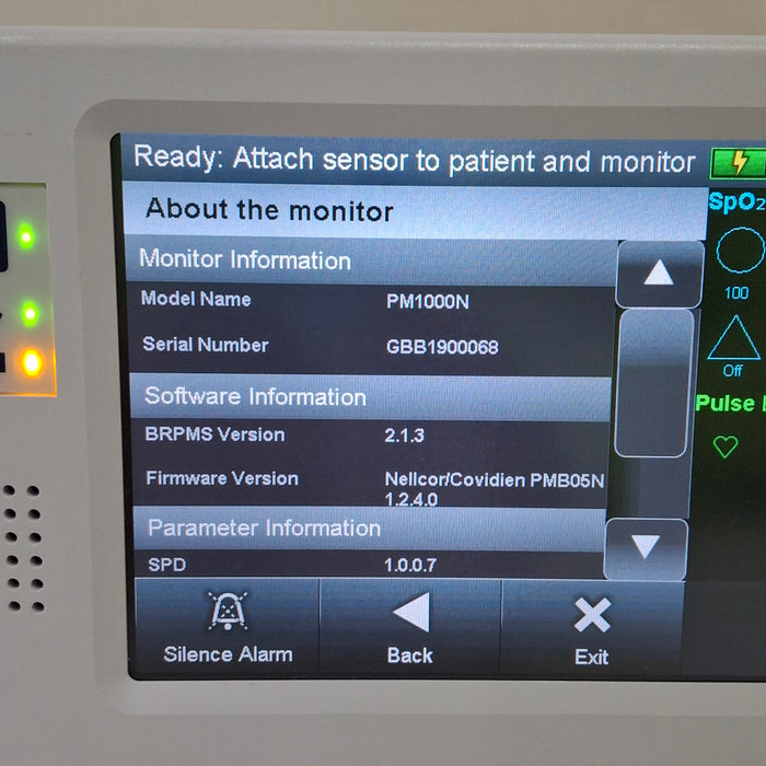 Covidien Covidien PM1000N Nellcor Bedside SPO2 Monitor Patient Monitors reLink Medical