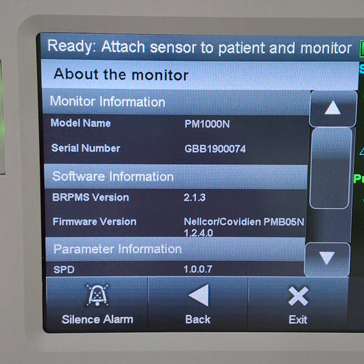 Covidien Covidien PM1000N Nellcor Bedside SPO2 Monitor Patient Monitors reLink Medical