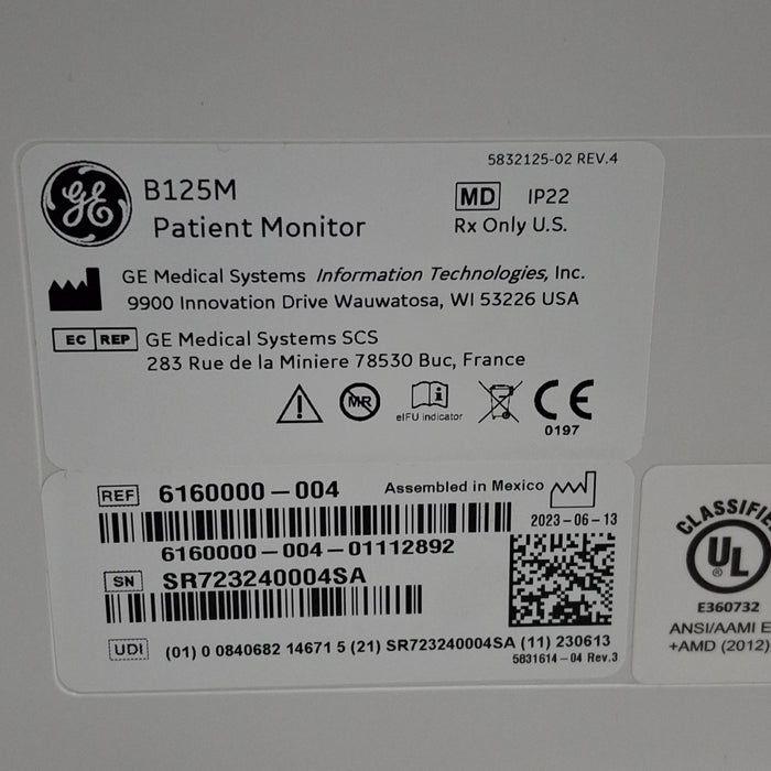 GE Healthcare GE Healthcare B125M Patient Monitor Patient Monitors reLink Medical